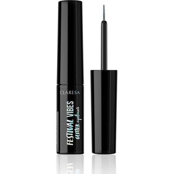 Claresa CLARESA Festival Vibes Eyeliner brokatowy V.01 Grey Glow 4g