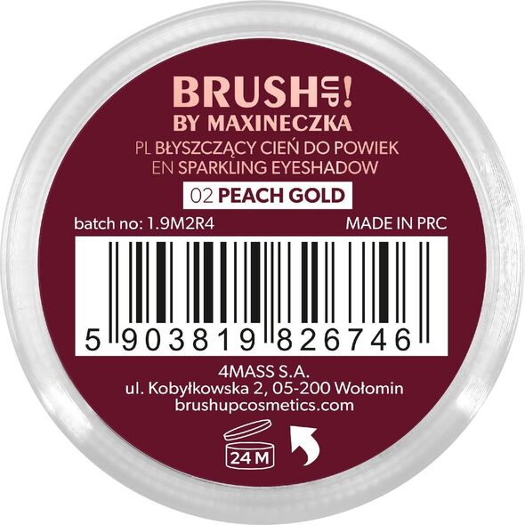 CLARESA Brush Up! by Maxineczka Błyszczący Cień do powiek 02 Peach Gold 3 g