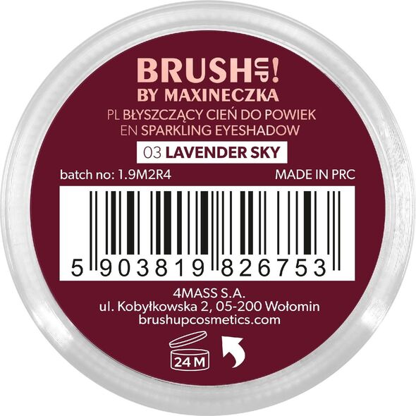 CLARESA Brush Up! by Maxineczka Błyszczący Cień do powiek 03 Lavender Sky 3 g