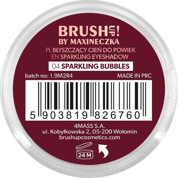 CLARESA Brush Up! by Maxineczka Błyszczący Cień do powiek 04 Sparkling Bubbles 3 g