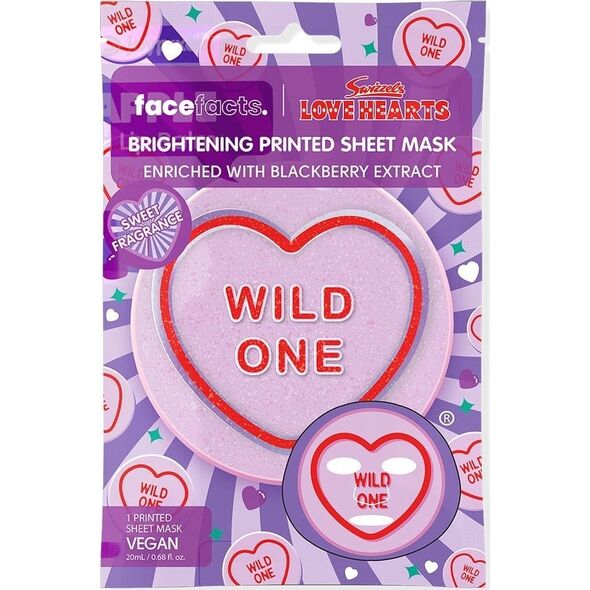 FACE FACTS Maska w płachcie Swizzels Love Hearts Wild One 20 ml