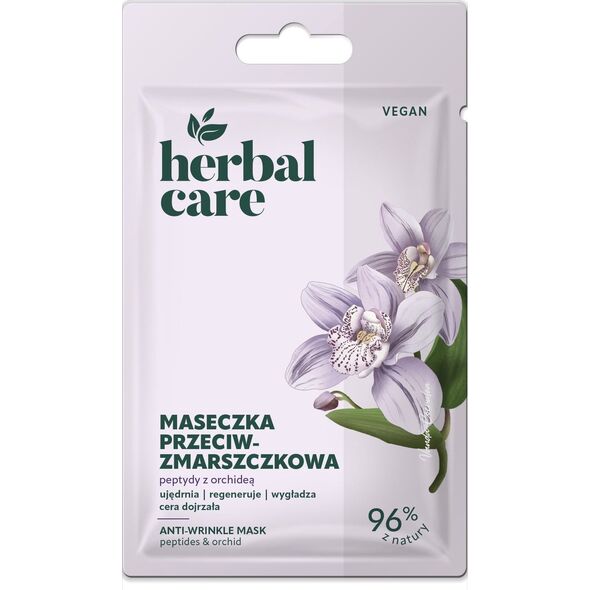 HERBAL CARE Vegan Przeciwzmarszczkowa Maseczka na twarz - Peptydy z Orchideą 7 g