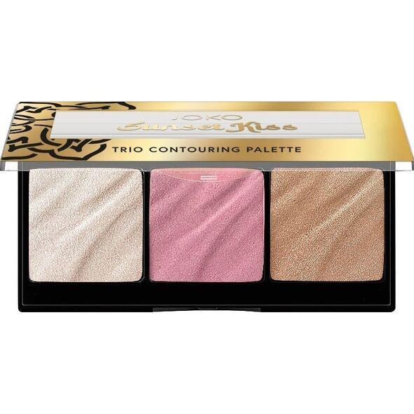JOKO Sunset Kiss Paletka do konturowania twarzy - róż,rozświetlacz i bronzer