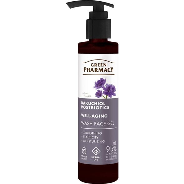 Green Pharmacy Żel do mycia twarzy Bakuchiol i postbiotyki 200ml