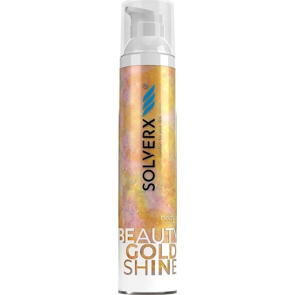 Solverx Beauty Gold Shine Olejek w żelu do twarzy i ciała z drobinkami złota 100ml