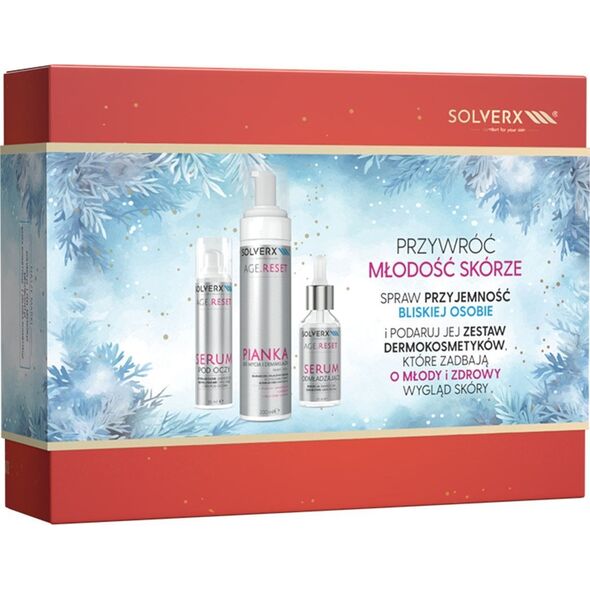 Solverx Zestaw prezentowy przywróć młodość skórze serum pod oczy + pianka + serum odmładzające
