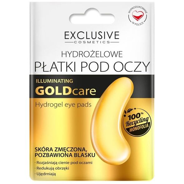 EXCLUSIVE COSMETICS Goldcare Illuminating Płatki hydrożelowe pod oczy Złote 1 para
