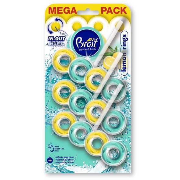 BRAIT Kostka do wc 2-faz Rings Lemon 3 x 40g
