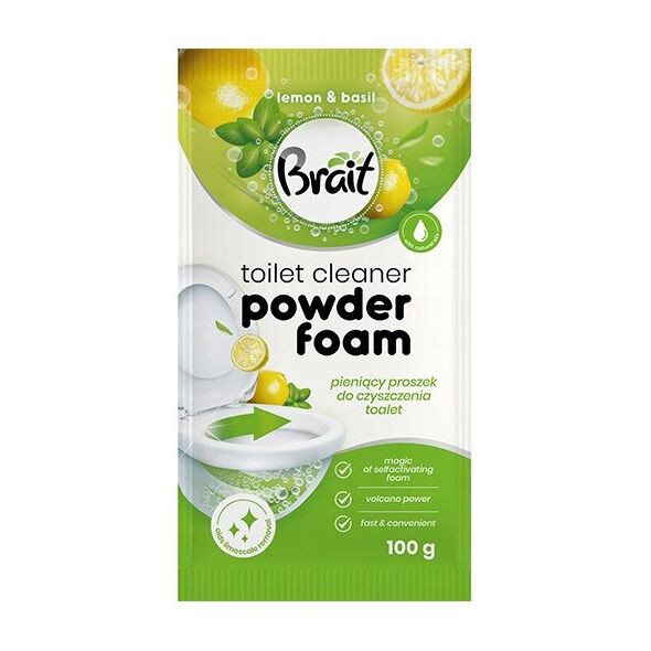 BRAIT Wulkan Pieniący proszek do czyszczenia toalet Lemon & Basil 3 x 100 g