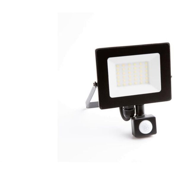 Naświetlacz led z czujnikiem ruchu PIR 20W 1800LM AC230V IP65 kąt świecenia 120 neutralna biała 4000K czarny
