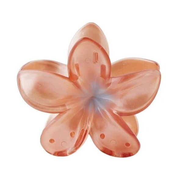 Spinka do włosów klamra XL kwiat OMBRE transparent pomarańcz 7,5 x 8cm SP397POM