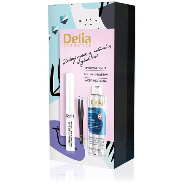DELIA Zestaw Makeup 1 Woda micelarna + Klej + Pęseta