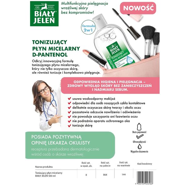 BIAŁY JELEŃ Tonizujący płyn micelarny 500 ml