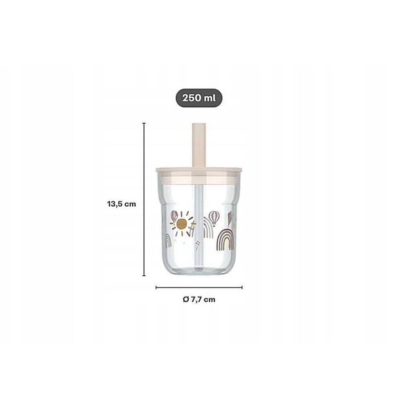 Παιδικό ποτήρι με καλαμάκι MIO 250ML SUNSHINE & RAINBOW 108023065245