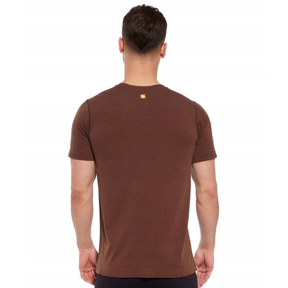 Ανδρικό μπλουζάκι με κοντό μανίκι SS1265M OUTDOOR WOOL PRO καφέ S - GÓRY 11