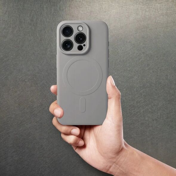 Θήκη SILICONE MAG COVER συμβατή με MagSafe για SAMSUNG A55 τιτάνιο γκρι