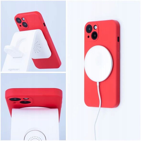 Θήκη SILICONE MAG COVER συμβατή με MagSafe για SAMSUNG A55 κόκκινο