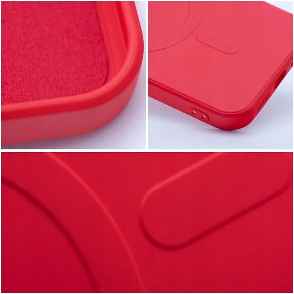 Θήκη SILICONE MAG COVER συμβατή με MagSafe για SAMSUNG A55 κόκκινο