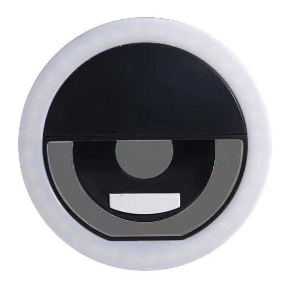 Δαχτυλίδι LED Lampa για selfie στο τηλέφωνο RK-12 μαύρο