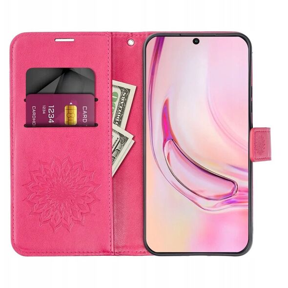 Θήκη βιβλίου MEZZO για SAMSUNG S25 Edge mandala magenta