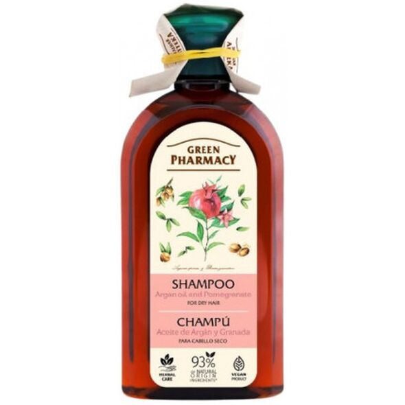 Green Pharmacy Szampon dla Włosów Suchych i Łamliwych z Olejkiem Arganowym i Granatem 350ml