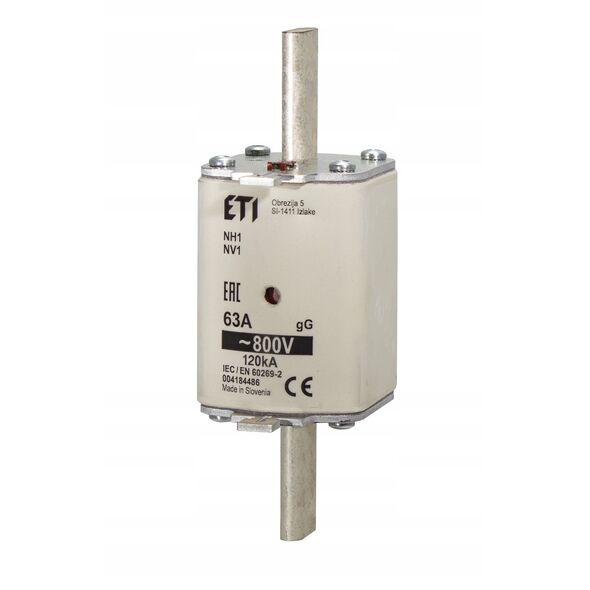 Ασφάλεια NH1 125A GG 800V kombi Eti Polam 004184489 καθυστερημένη
