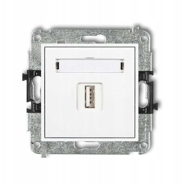 Φορτιστής USB Karlik Mini MCUSB-1 μονός 5V 1A λευκός