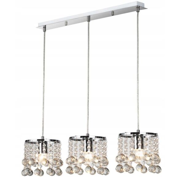 Reality London Crystal 327733-06 κρεμαστό φωτιστικό 3x40W E14 χρώμιο