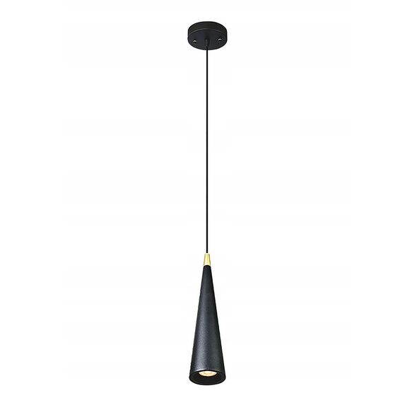 GTV Evi OS-EVI-GU10-10-DEC κρεμαστό φωτιστικό 1x40W GU10 μαύρο/χρυσό