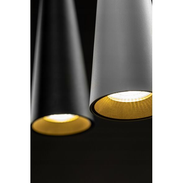GTV Evi OS-EVI-GU10-10-DEC κρεμαστό φωτιστικό 1x40W GU10 μαύρο/χρυσό