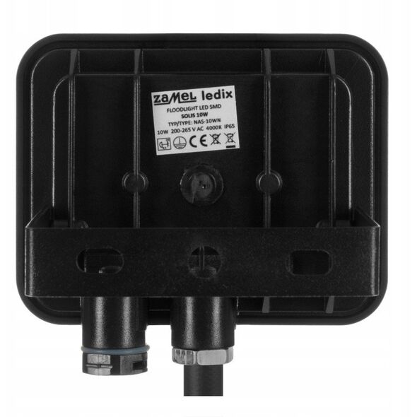 Προβολέας Zamel Solis LNS10000002 10W 230V IP65 ουδέτερο λευκό NAS-10WN μαύρο
