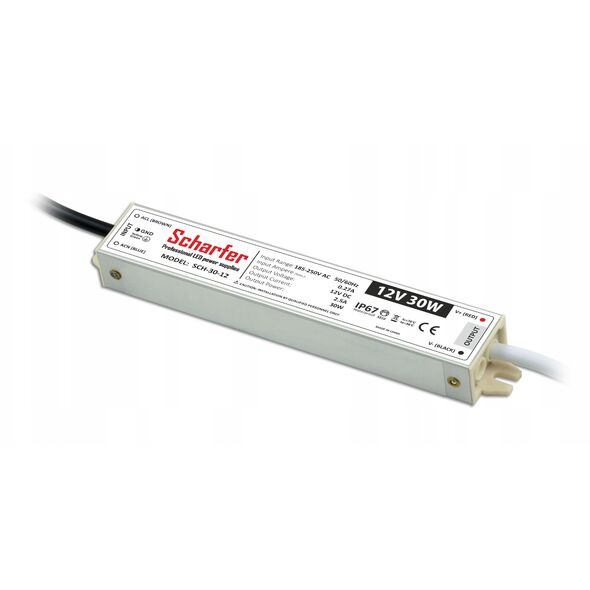 Prescot Σκληρός SCH-30-12 τροφοδοτικό LED στεγανό 12V 30W λευκό