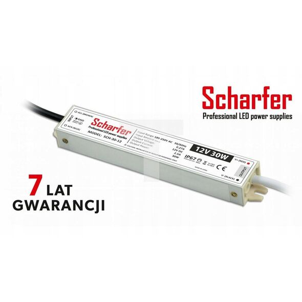 Prescot Σκληρός SCH-30-12 τροφοδοτικό LED στεγανό 12V 30W λευκό