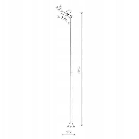Τώρα Pathway 10283 λάμπα στήλη κήπου IP65 1x60W LED 3000K 5700 lm μαύρη/διαφανής