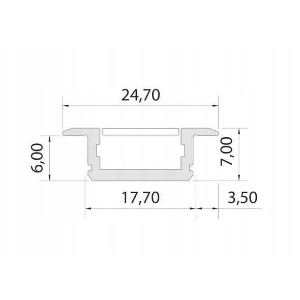 LVT Masterled 0454 προφίλ LED 2m μαύρο