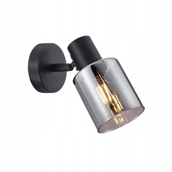 Italux Santia SPL-65342-1-BK-SG απλίκα τοίχου 1x40W E14 καπνιστό/μαύρο