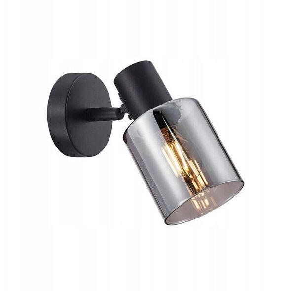 Italux Santia SPL-65342-1-BK-SG απλίκα τοίχου 1x40W E14 καπνιστό/μαύρο