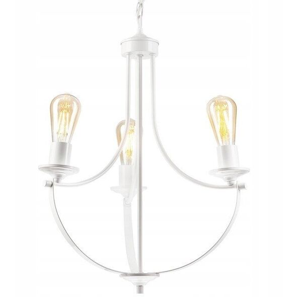 Lamkur Gina 45832 κρεμαστό φωτιστικό 3x60W E27 λευκό