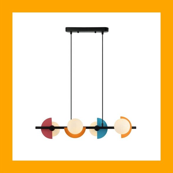 Italux Nauti PND-37482-4-MLTI κρεμαστό φωτιστικό 4x25W G9 πολύχρωμο/λευκό