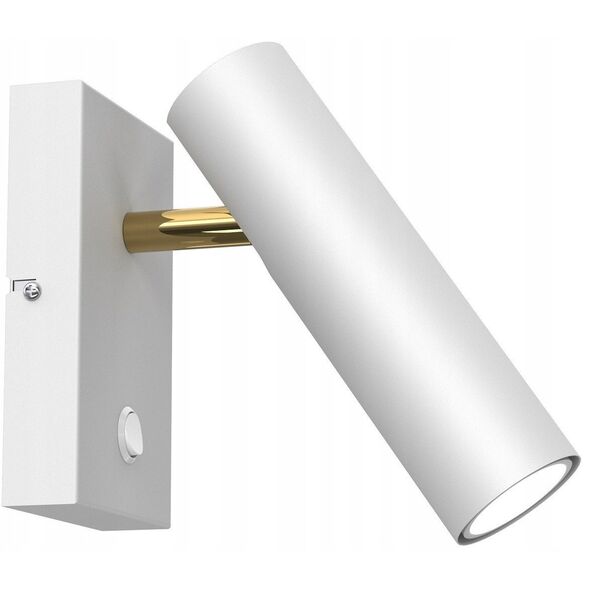 Luminex Axion 245 απλίκα φωτιστικό τοίχου spot 1x8W GU10 λευκό/χρυσό