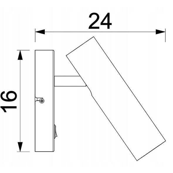 Luminex Axion 245 απλίκα φωτιστικό τοίχου spot 1x8W GU10 λευκό/χρυσό