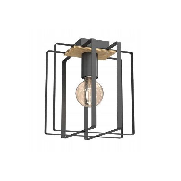 Luminex Kortez 4459 πλαφονιέρα λάμπα οροφής 1x15W E27 μαύρο/ξύλινο