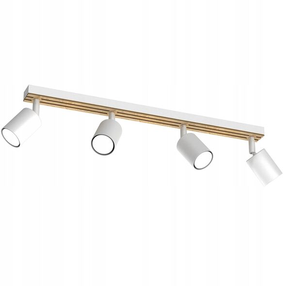 Luminex Terra 9983 λωρίδα οροφής λάμπα οροφής 4x8W GU10 λευκό/ξύλινο