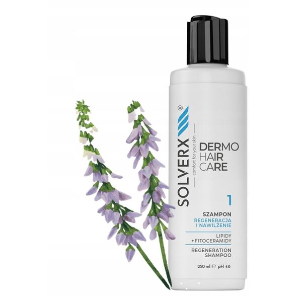 SOLVERX Dermo Hair Σαμπουάν για τα μαλλιά Αναγέννηση και ενυδάτωση 250 ml