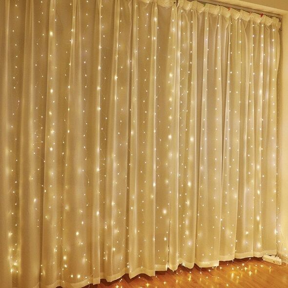 Κουρτίνα Ledowa (300 λαμπτήρες LED) 3m x 3m WARM WHITE / CIEPŁΥ BIAŁΥ