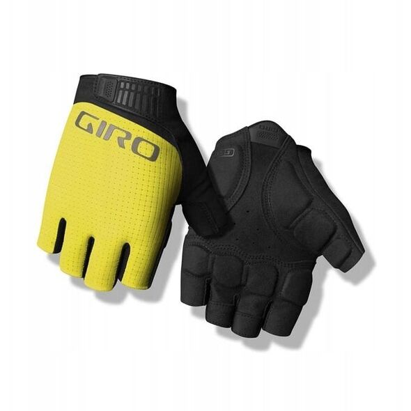 Ανδρικά γάντια GIRO BRAVO II GEL με κοντά δάχτυλα, έντονο κίτρινο χρώμα, μέγεθος XXL (περίμετρος χεριού από 267 mm / μήκος χεριού από 211 mm) (NEW 2025)