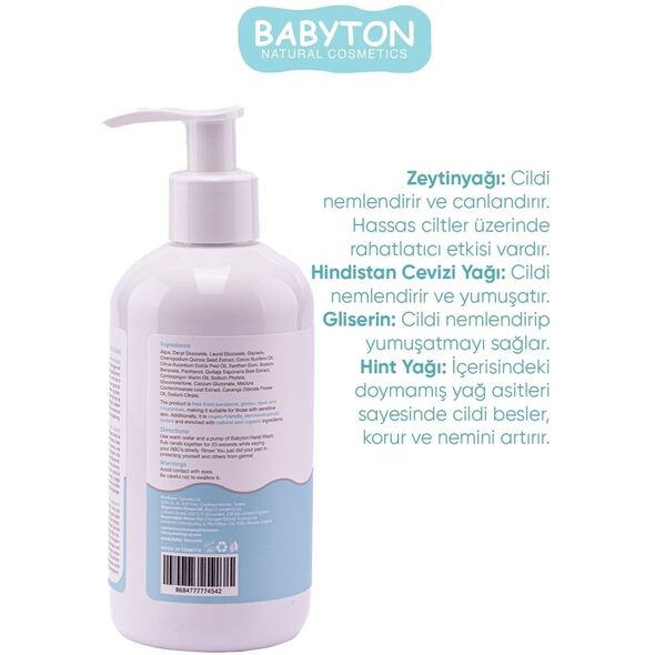 Babyton, Baby&Kids, Υγρό καθαρισμού χεριών, ασφαλές από τη γέννηση, 250 ml