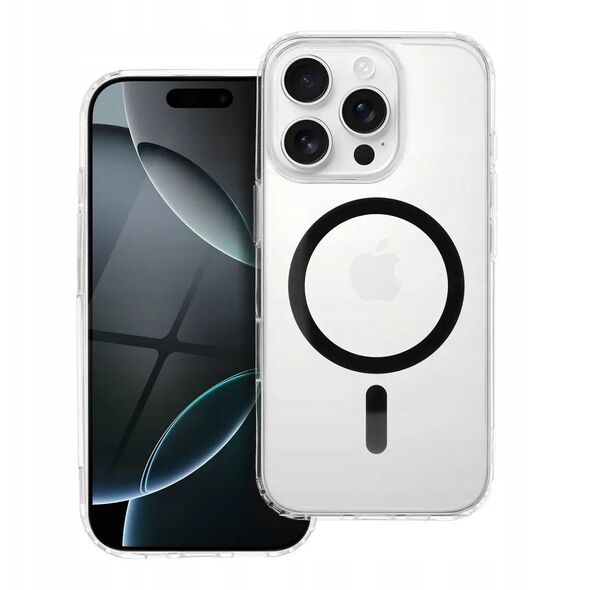 Drop Glue Colorful Ring Mag Cover συμβατό με MagSafe ταιριάζει στο IPHONE 14 PRO MAX μαύρο