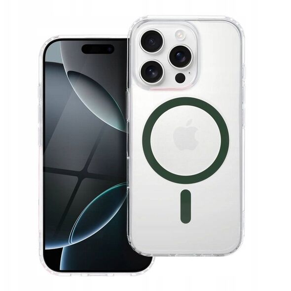 Drop Glue Colorful Ring Mag Cover συμβατό με MagSafe ταιριάζει στο SAMSUNG A26 σκούρο πράσινο