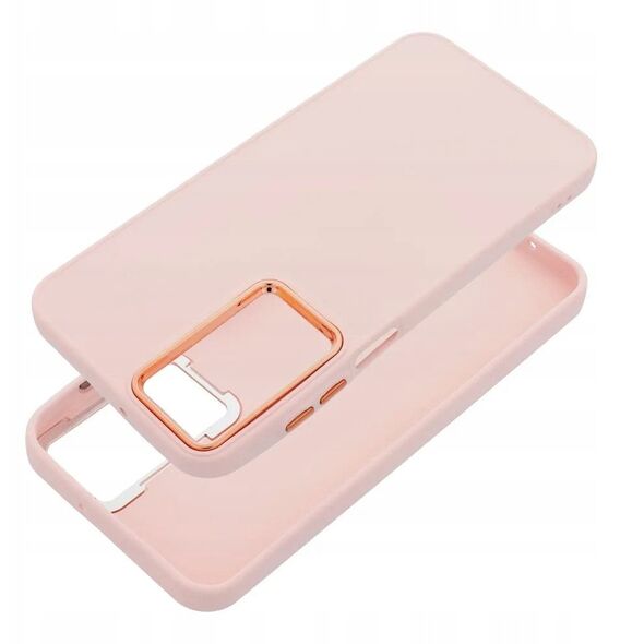 Θήκη FRAME για XIAOMI Redmi Note 14 4G (GLOBAL - 164,84mm x 78,15mm x 8,16mm) ροζ πούδρα